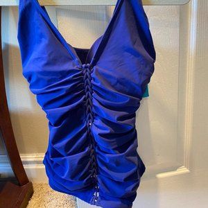 Profile Royal Blue Tankini Top Size 34D